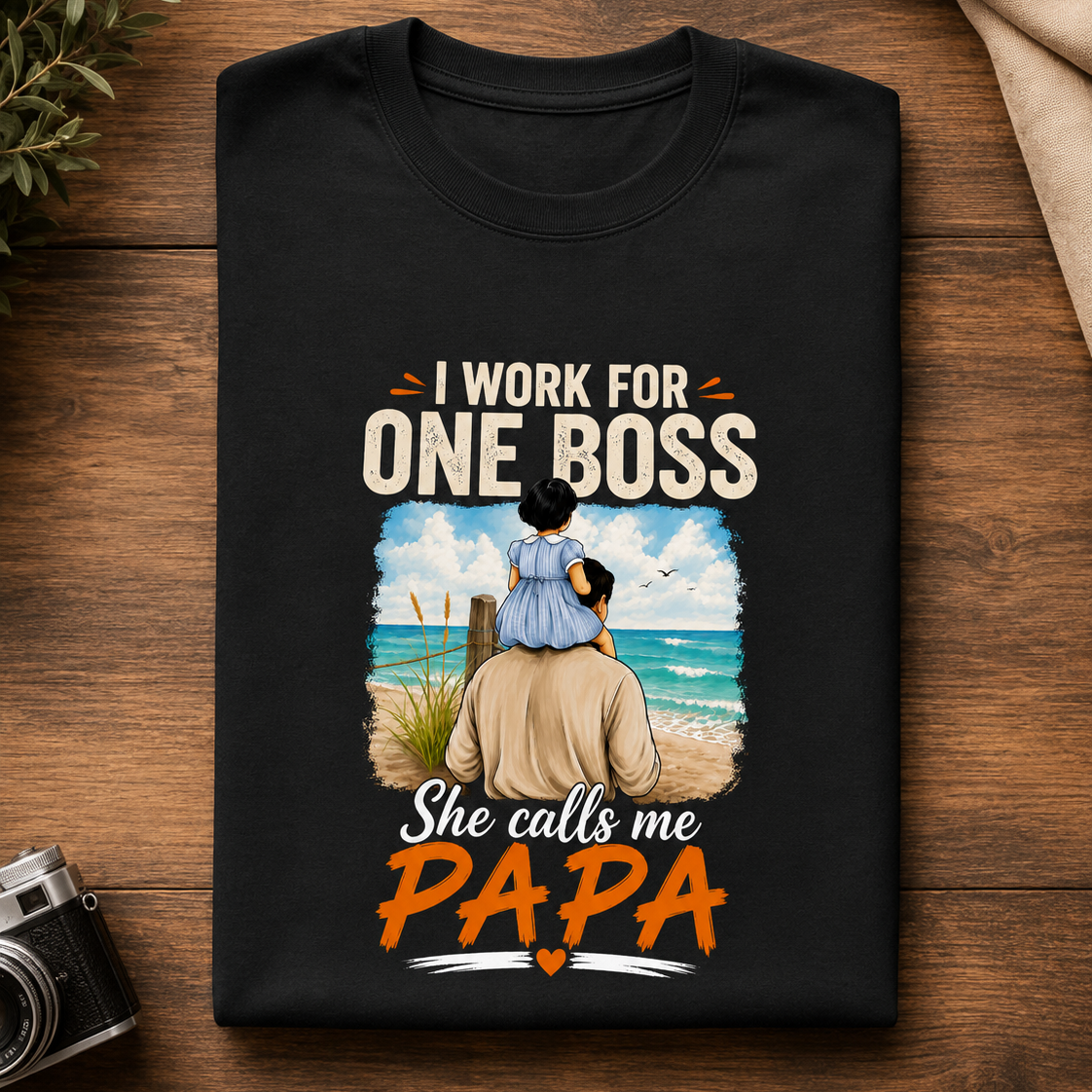Father & Boss Daughter Black T-Shirt